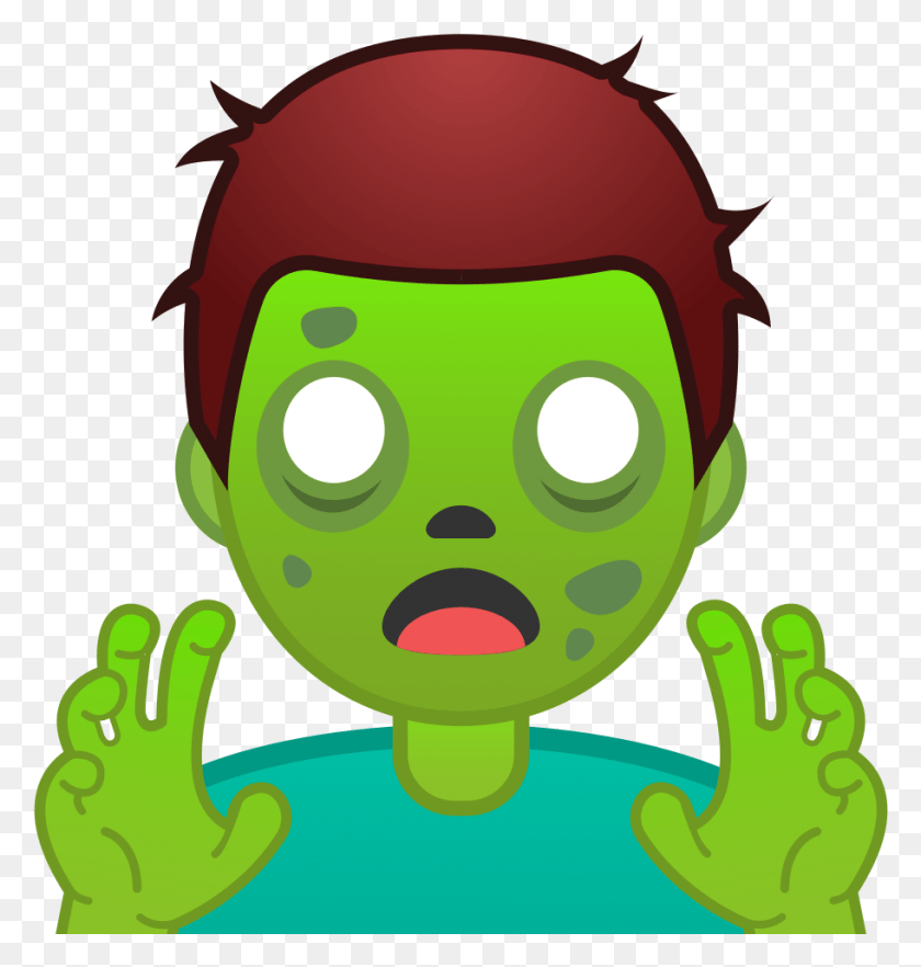 911x961 Svg Zombie Emoji, Green, Plant, Amphibian HD PNG Download