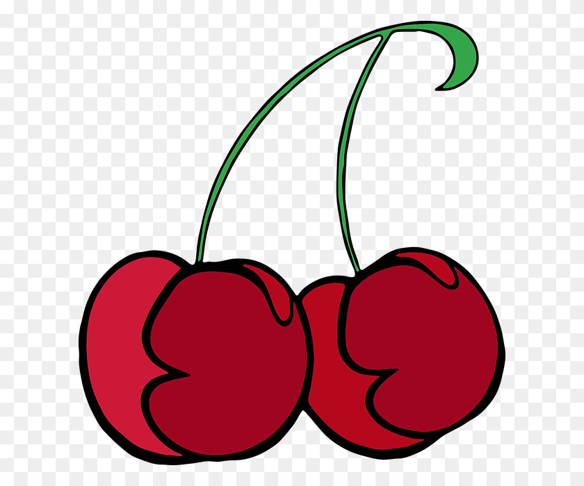 614x640 Svgs For Both Of This Colored Cherry Vector And This, Plant, Fruit, Food HD PNG Download