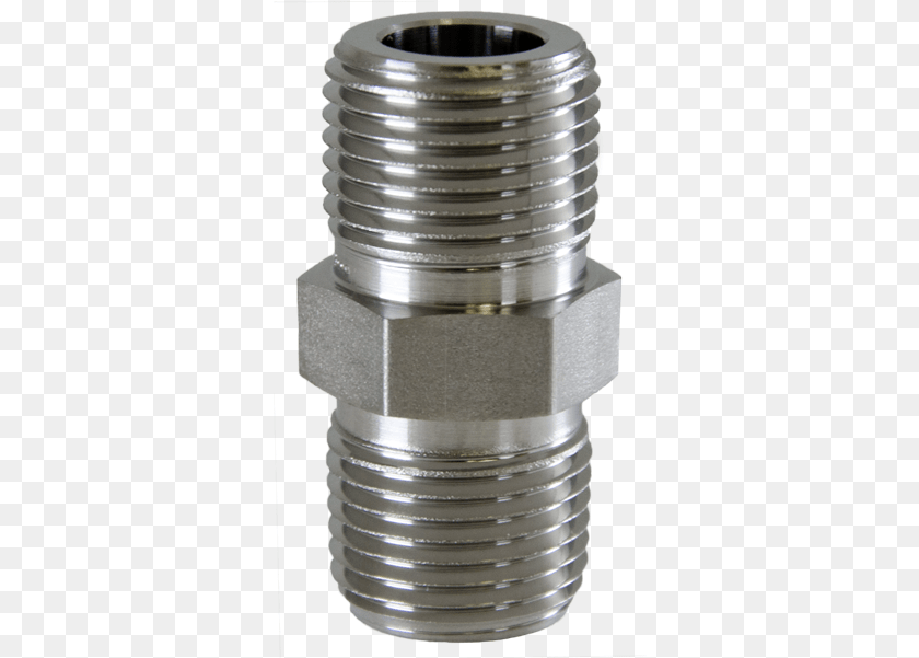 Swagelok Pipe Nipple Sst Hex Nipple, Bottle, Shaker, Machine PNG