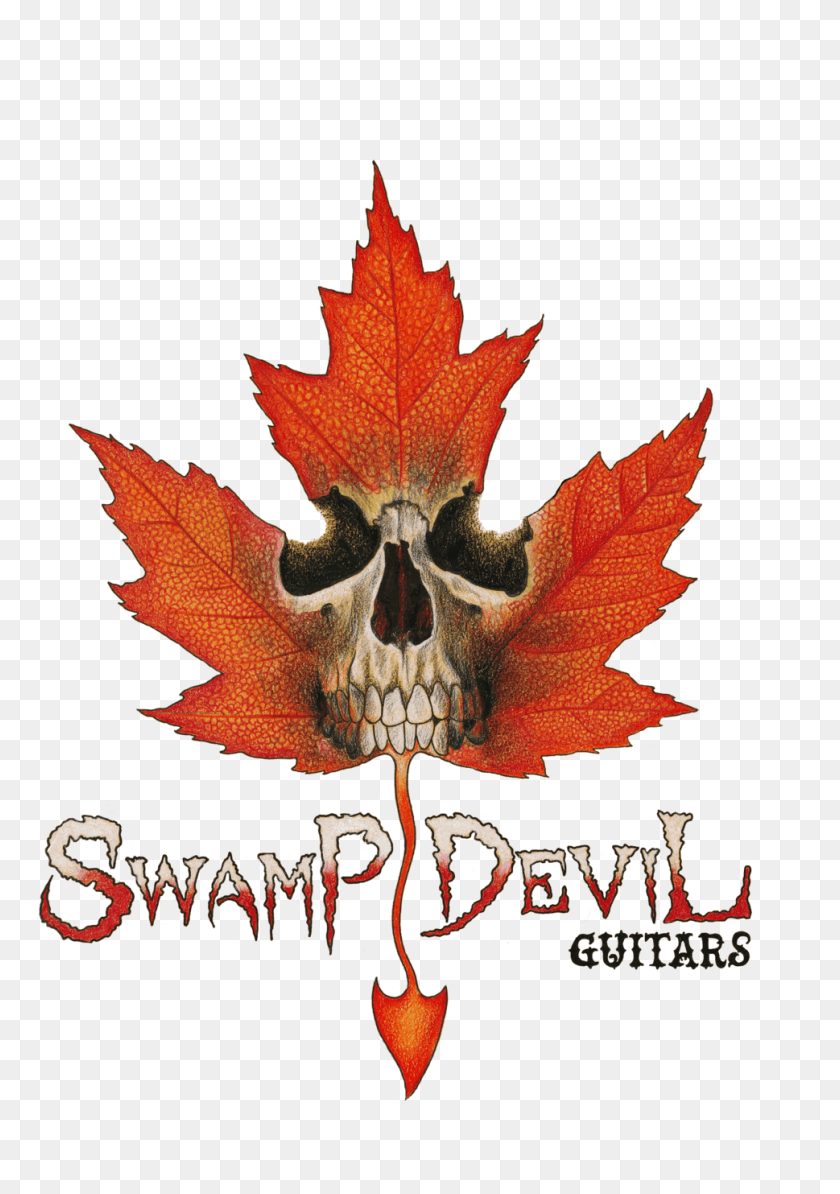 969x1409 Swamp Devil Guitars Logo, Leaf, Plant, Tree HD PNG Download