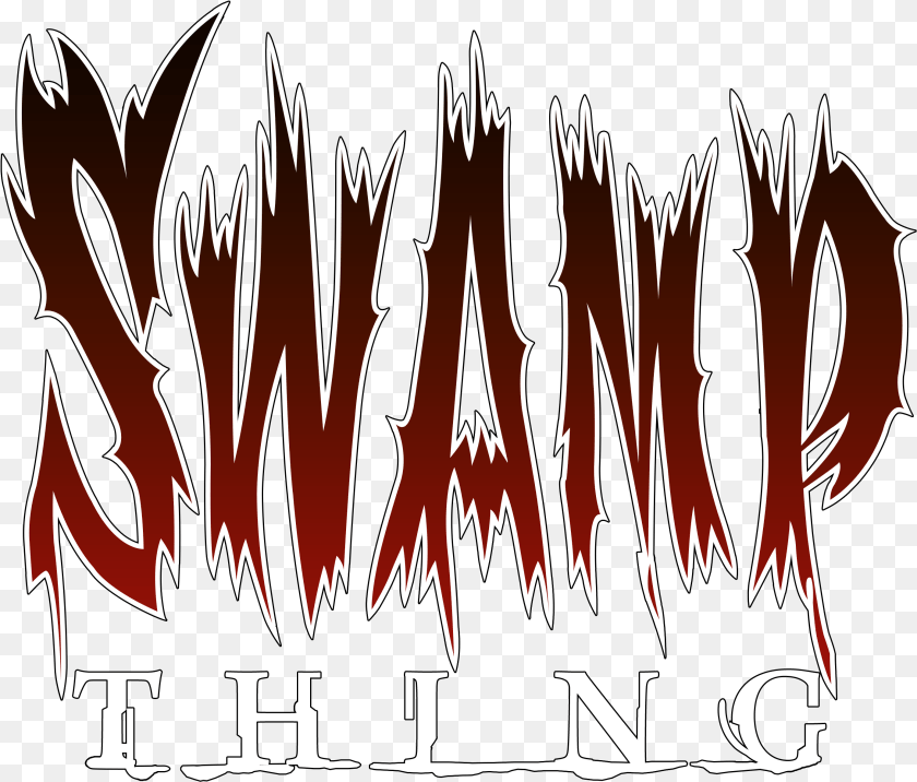 2777x2367 Swamp Thing Illustration, Text, Bonfire, Fire, Flame PNG