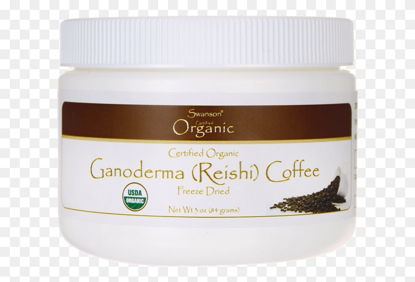 614x511 Swanson Certified Organic Ganoderma Coffee 3 Oz Jar Cosmetics, Box, Label, Text HD PNG Download