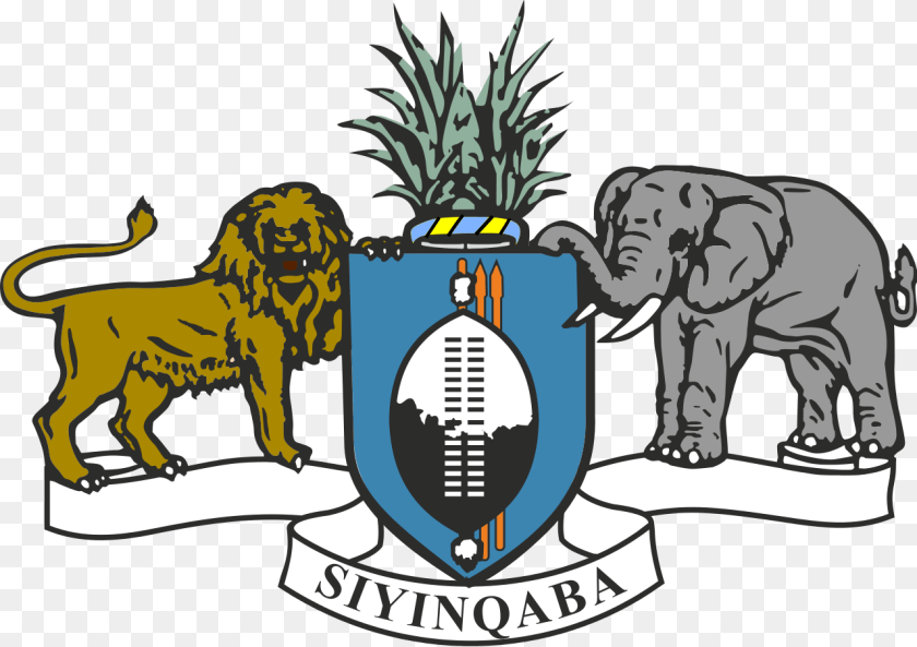 1280x904 Swaziland Coat Of Arms, Animal, Lion, Mammal, Wildlife Transparent PNG