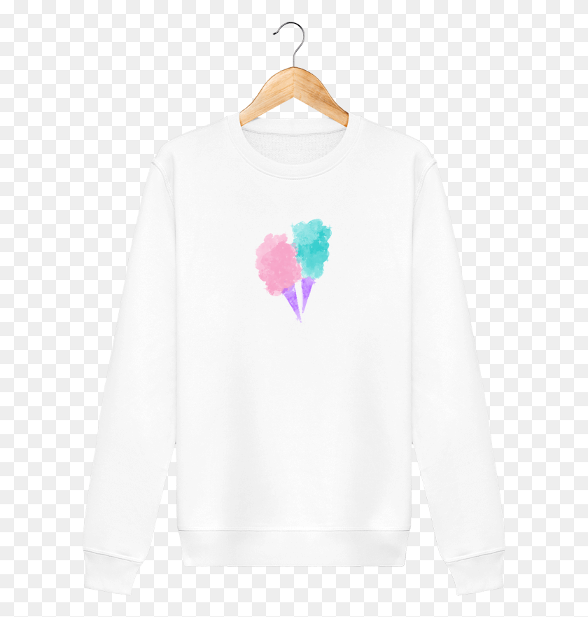 605x821 Sweat Col Rond Unisex Stanley Stella Rise Watercolor Long Sleeved T Shirt, Sleeve, Clothing, Apparel HD PNG Download