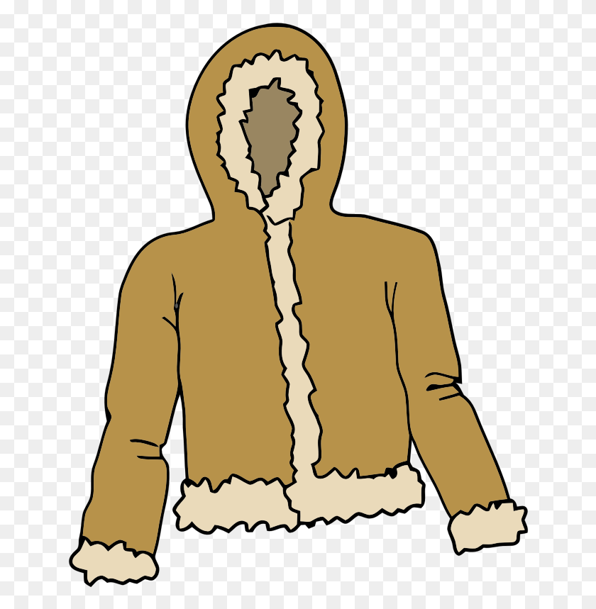 650x799 Sweater Cliparts Fur Jacket Clipart, Clothing, Apparel, Hood HD PNG Download