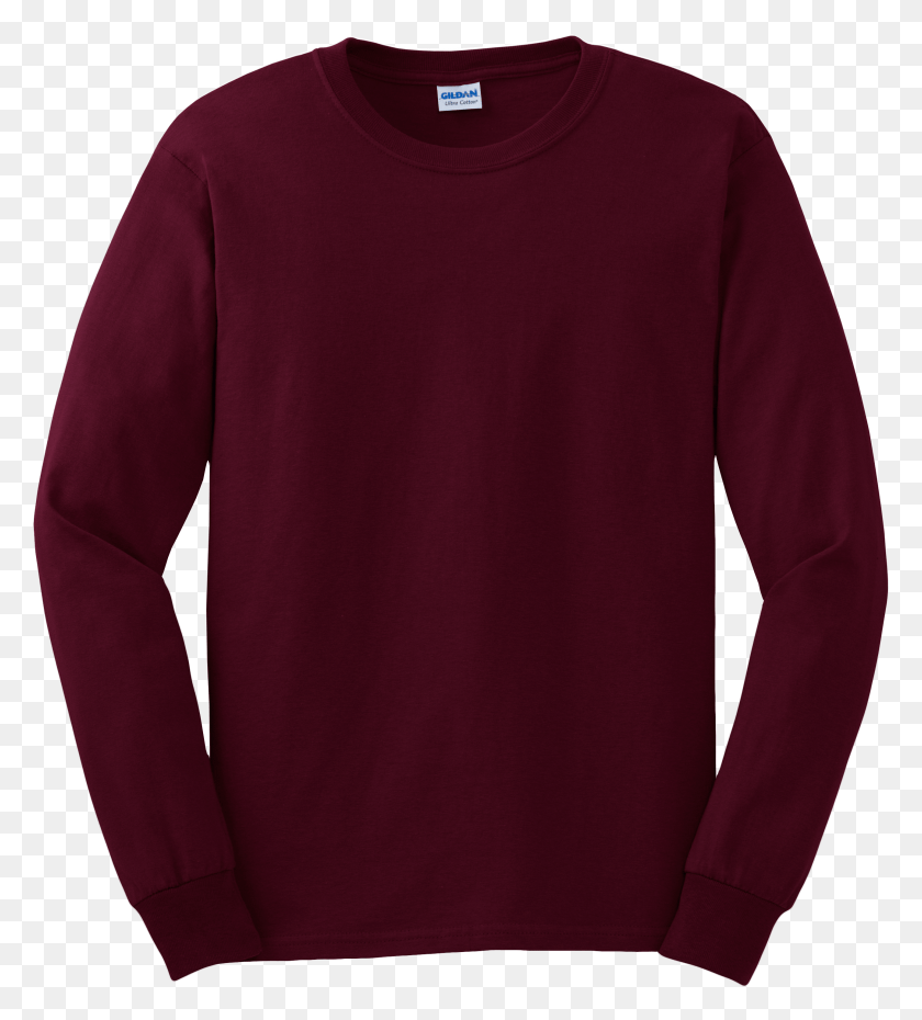 2581x2882 Sweater Maroon Long Sleeve Front And Back HD PNG Download