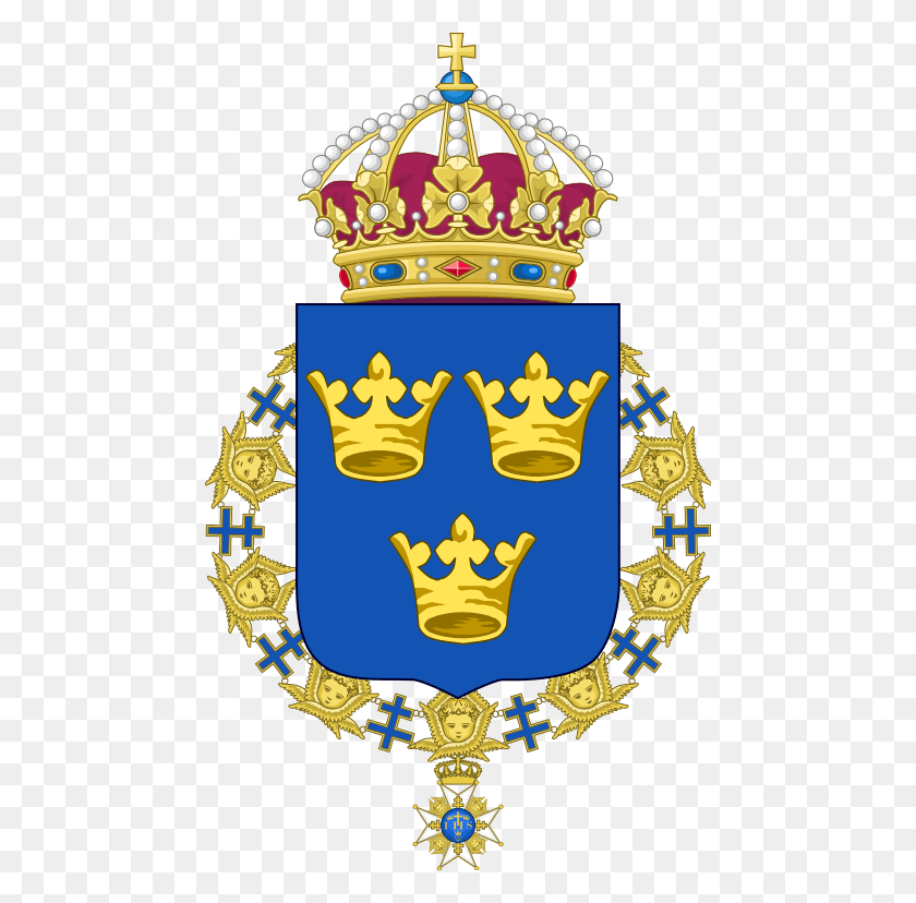 464x768 Escudo De Armas Sueco Suecia 15598 Armas De Suecia, Corona, Joyas, Accesorios Hd Png