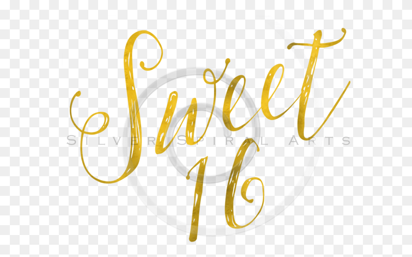 590x465 Sweet 16, Text, Calligraphy, Handwriting HD PNG Download
