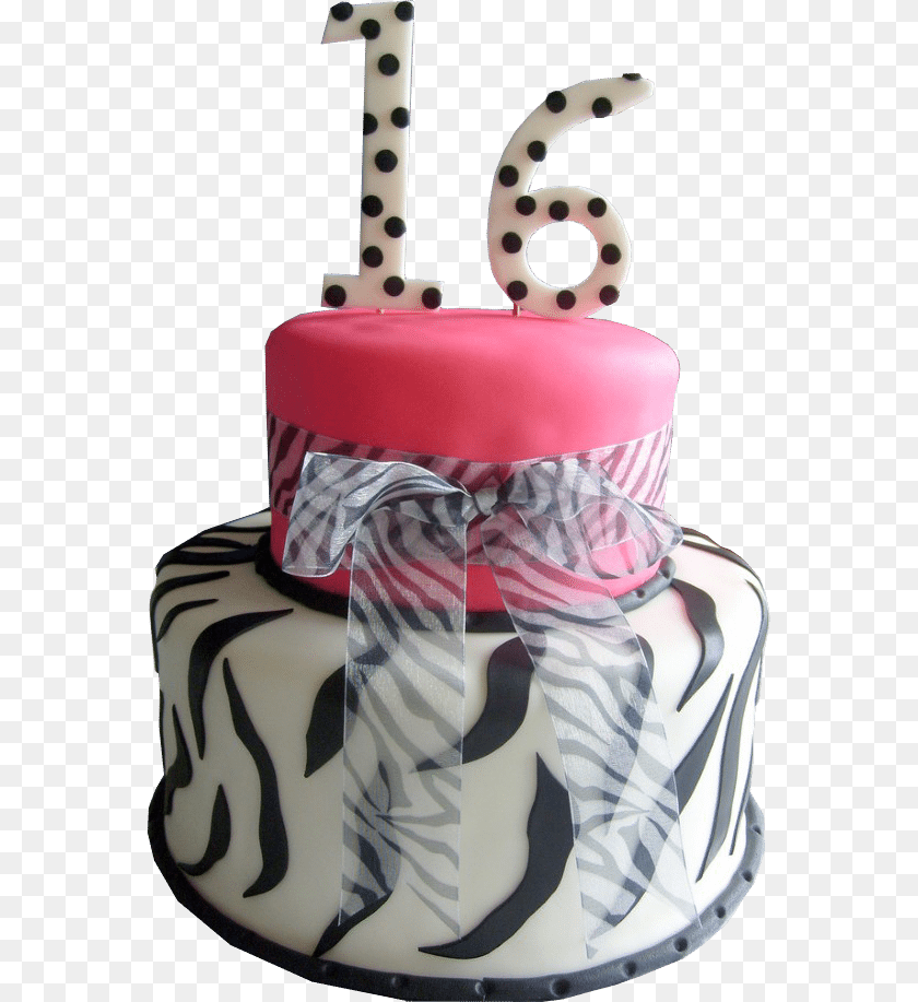 Sweet 16 Zebra Cakes, Birthday Cake, Cake, Cream, Dessert Sticker PNG
