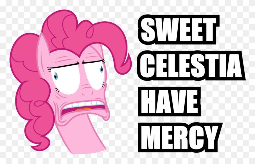 877x539 Descargar Png Sweet Celestia Have Mercy Pinkie Pie Rarity Derpy Hooves Frases De Rosario Central, Label, Text, Purple Hd Png
