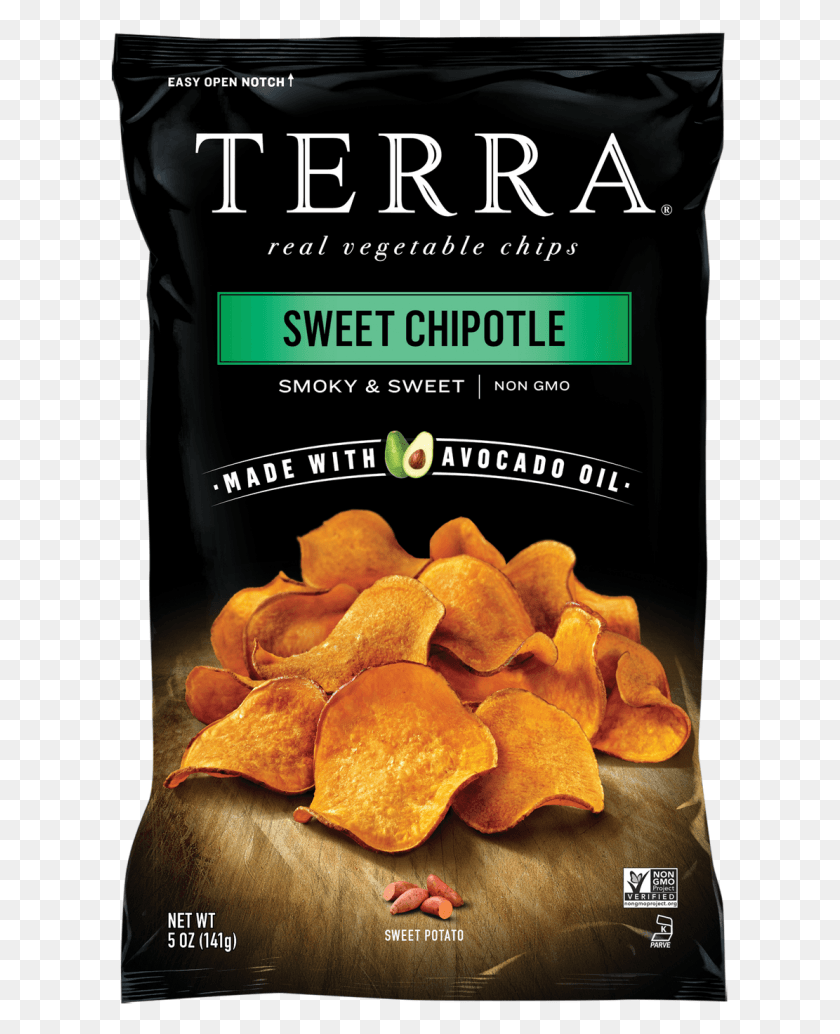 619x974 Sweet Chipotle With Avocado Oil Terra Sweet Potato Chips, Plant, Food, Vegetable HD PNG Download