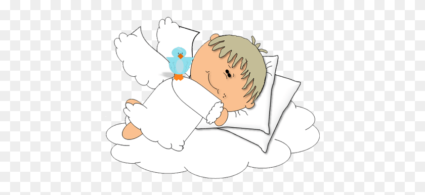 429x326 Sweet Dreams Angel Baby Cartoon Sleep Happy First Communion, Person, Human HD PNG Download