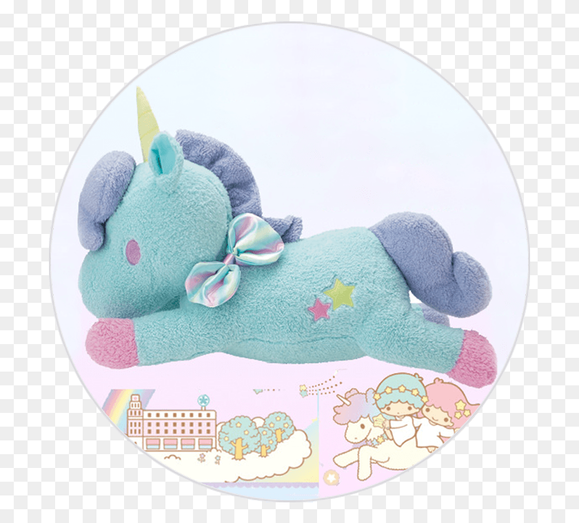 700x700 Sweet Kawaii Unicorn Stars Best Gift Kawaii Cartoon Unicorn Transparent, Plush, Toy, Cushion HD PNG Download