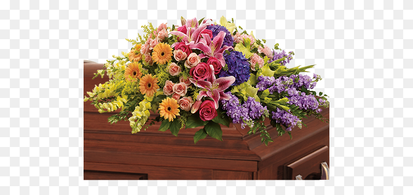 501x338 Sweet Memories Casket Spray Garden Flower Casket Spray, Plant, Floral Design, Pattern HD PNG Download
