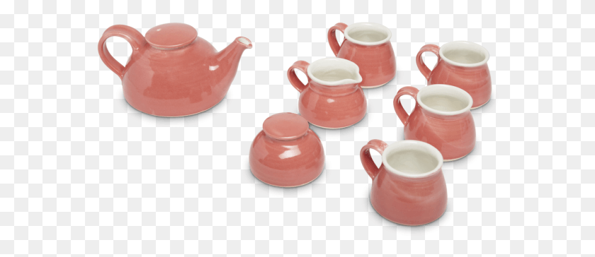 568x304 Sweet Pink Studio Tea Set Teapot, Pottery, Pot, Porcelain HD PNG Download