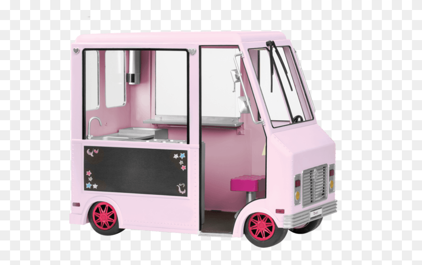 568x469 Sweet Stop Ice Cream Truck Our Generation Ice Cream Truck Pink, Vehicle, Transportation, Van HD PNG Download