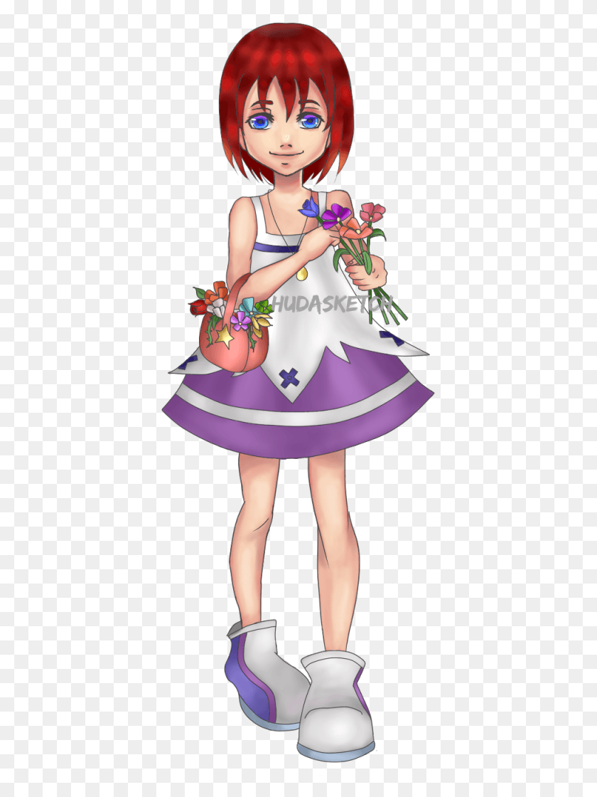 387x1060 Sweet Young Kairi By Kh13s Huda Sketch Kingdom Hearts Young Kairi, Doll, Toy, Costume HD PNG Download
