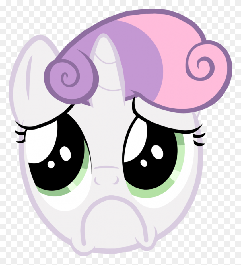 849x941 Sweetie Belle Frown Vector By, Mammal, Animal, Purple HD PNG Download