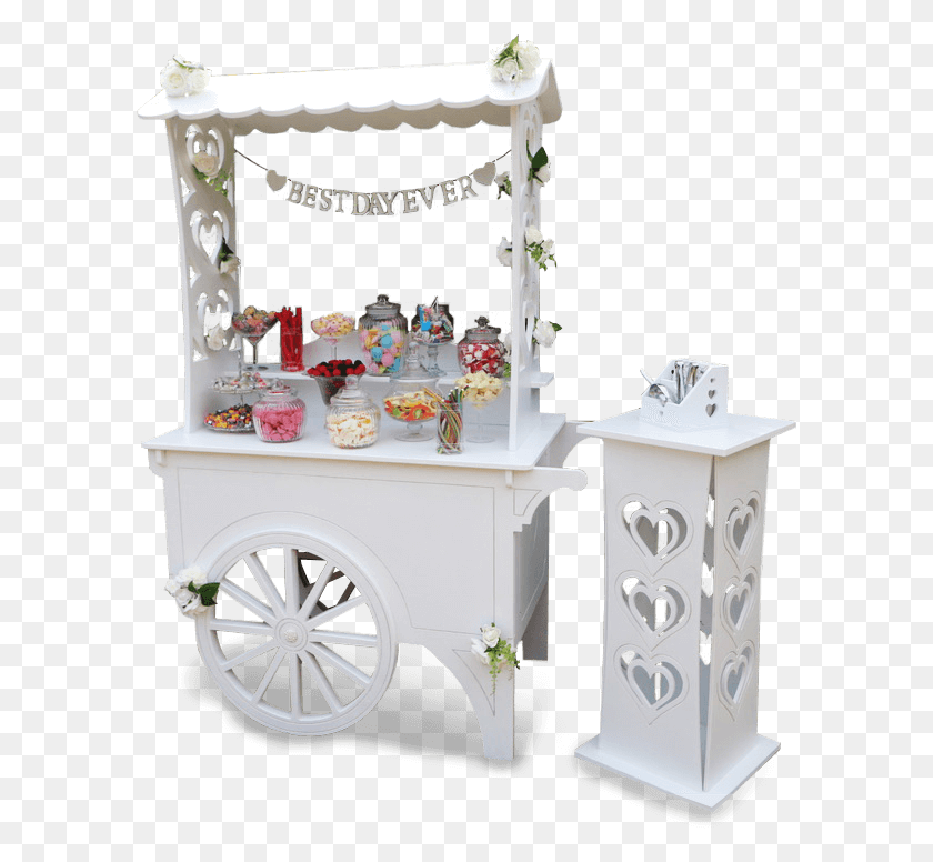 595x716 Sweetmixcarts Deluxe Sweet Cart Cart, Wedding Cake, Cake, Dessert HD PNG Download