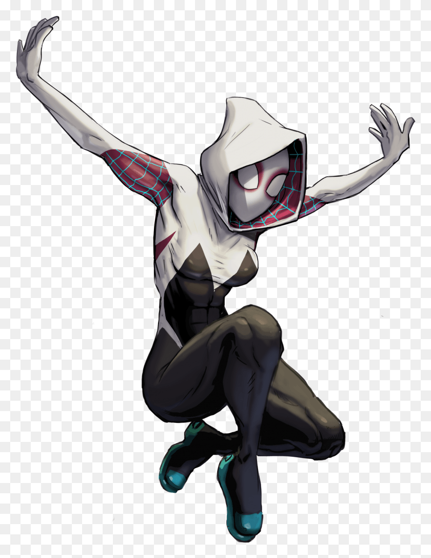 1580x2080 Swing Into A Hand Drawn Comic Verse In A Brand New Spider Man Into The Spider Verse Gwen Stacy, Helmet, Clothing, Apparel HD PNG Download