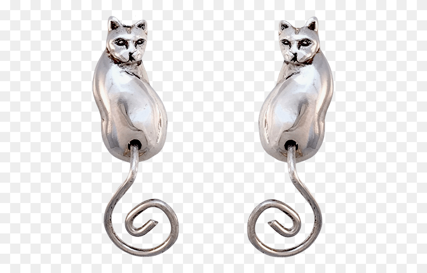 478x478 Swing Tail Cat Studs Creations For Beauty And Fun Earrings, Accessories, Accessory, Jewelry HD PNG Download