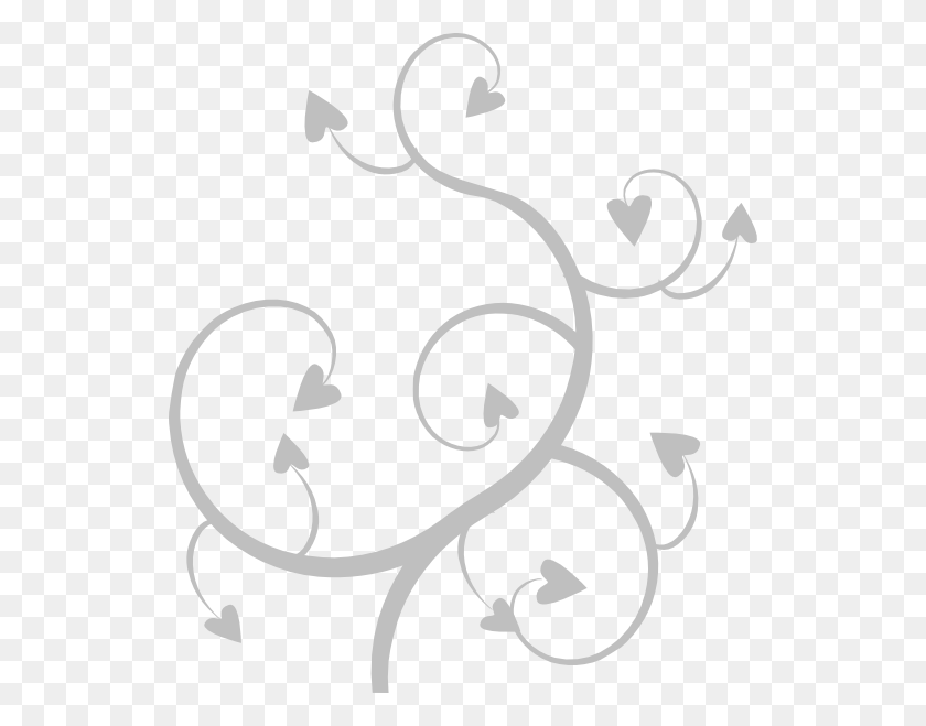 534x599 Png Изображение - Swirl Heart Steam Clip Art At Clker Heart On Vine, Текст, Цветочный Дизайн, Узор Hd Png.
