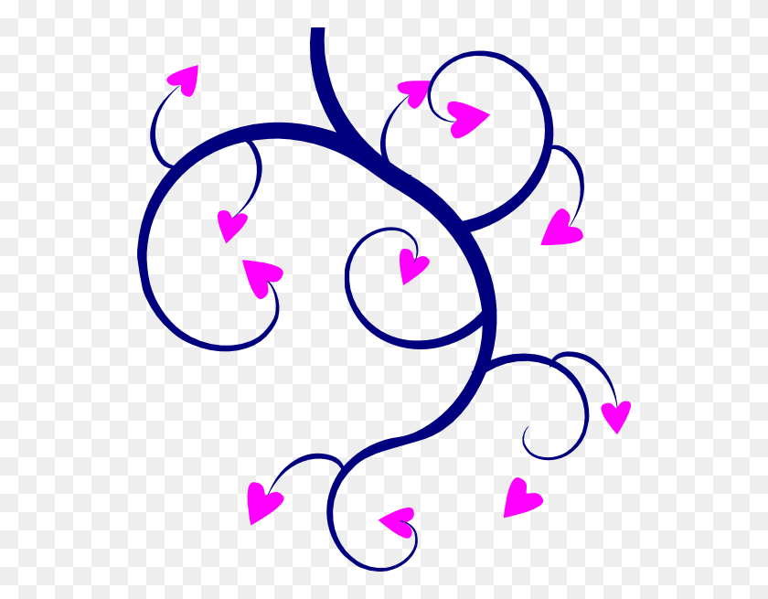 540x595 Swirl Hearts Clip Art At Clker Hearts Clip Art, Graphics, Floral Design HD PNG Download
