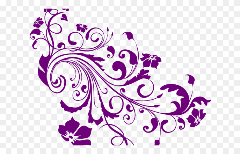 640x480 Swirls Clipart Colored Wedding Cards Corner Design, Graphics, Floral Design HD PNG Download