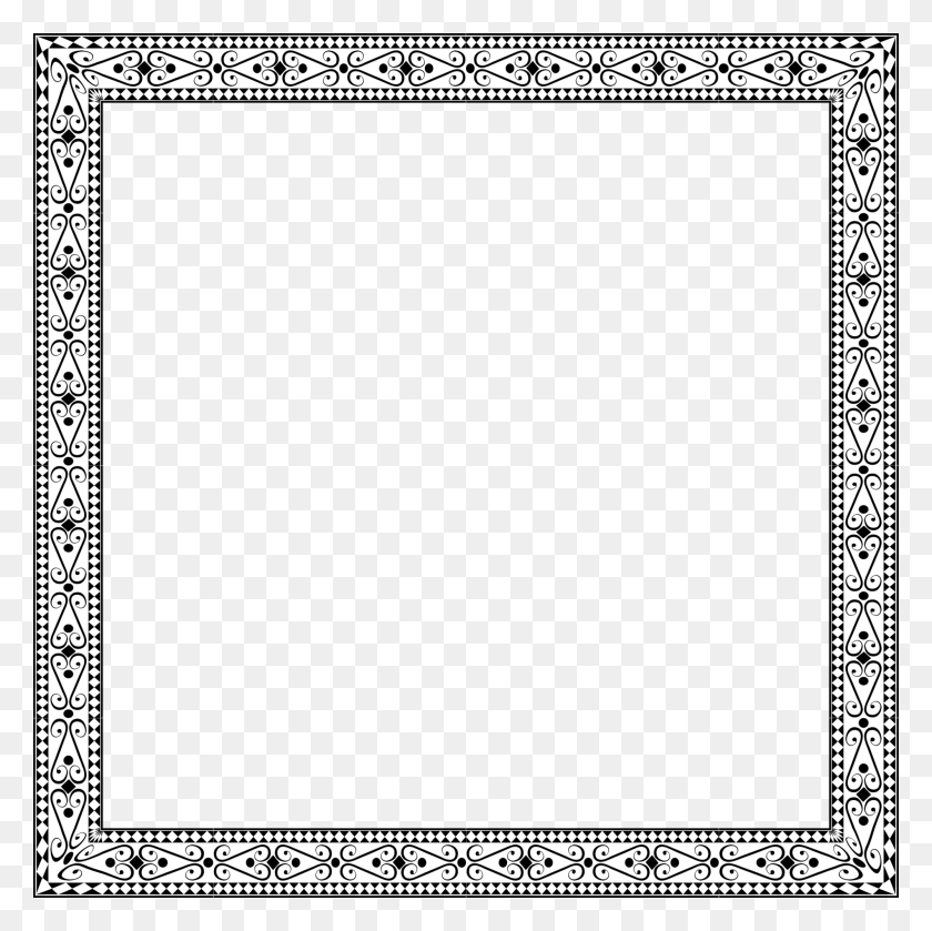 2000x2000 Swirly Black Frame Decorative Border, Rug, Green, Text HD PNG Download