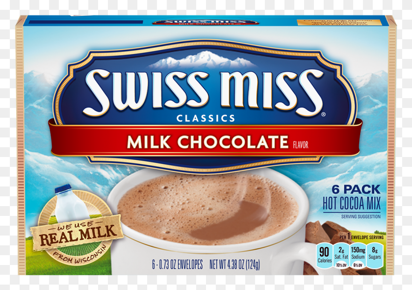 1061x723 Swiss Miss Milk Chocolate Swiss Miss Hot Chocolate, Food, Cup, Ice Cream HD PNG Download