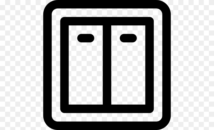 Switch Off Icon, Gray Sticker PNG
