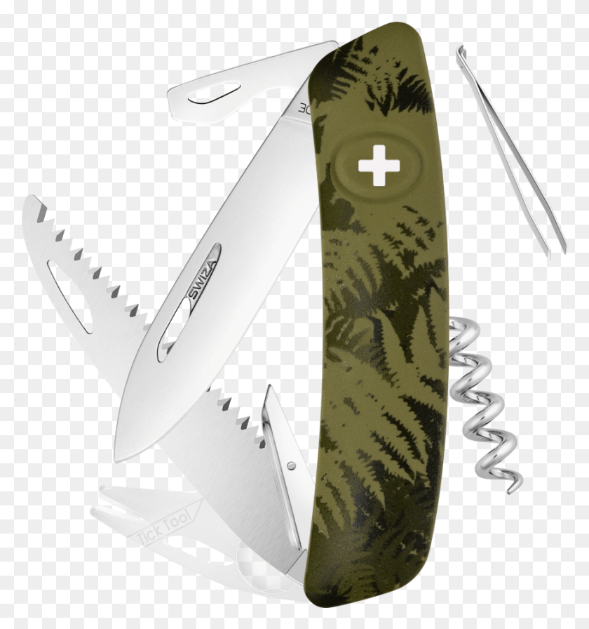 872x935 Swiza C02 Silva Swiss Pocket Knife Green Scyzoryk Wojska Polskiego, Axe, Tool, Electronics HD PNG Download