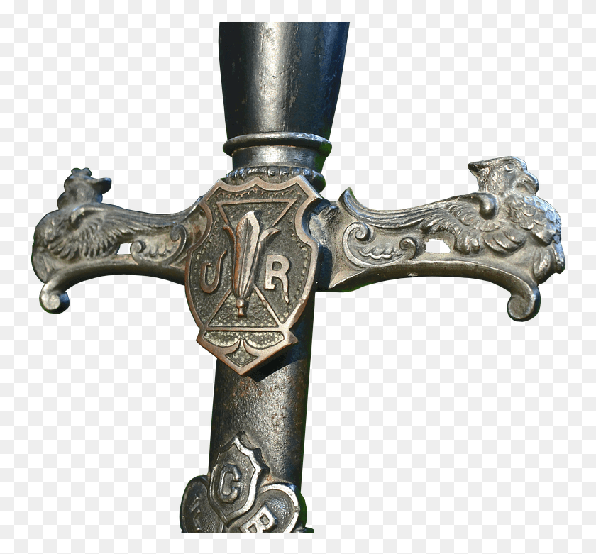 760x721 Sword, Cross, Symbol, Bronze HD PNG Download