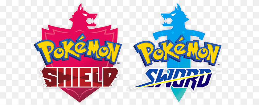 646x341 Sword And Shield Pokemon Sword Logo, Badge, Symbol, Food, Ketchup Clipart PNG