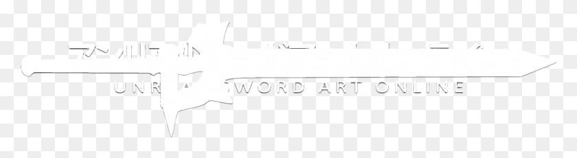 2400x525 Sword Art Online Logo Черно-Белая Каллиграфия, Текст, Слово, Символ Hd Png Скачать