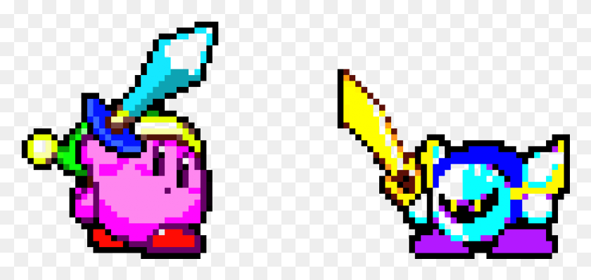 921x401 Descargar Png Sword Kirby Vs Meta Knight, Kirby Vs Meta Knight, Pac Man, Super Mario Hd Png.