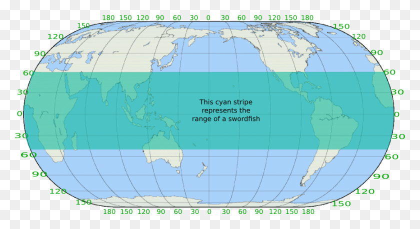 966x493 Swordfish Habitat Atlas, Plot, Map, Diagram HD PNG Download