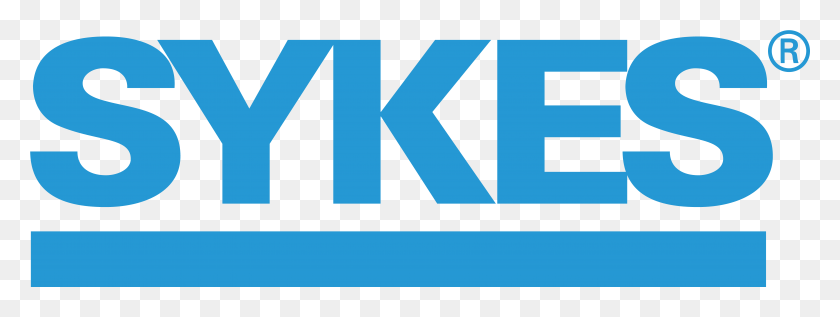 7192x2377 Логотип Sykes Standard Cmyk Blue Sykes Enterprises, Символ, Товарный Знак, Слово Hd Png Скачать