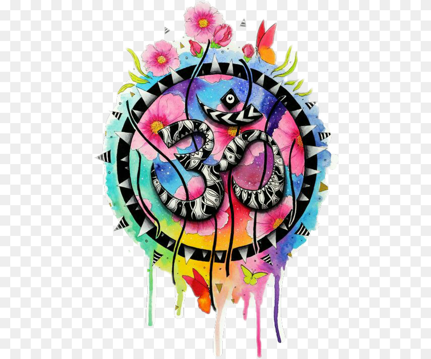 Symbol Om Art, Collage, Graphics, Modern Art, Floral Design Transparent PNG