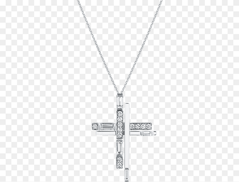 303x641 Symbols By Harry Winston Diamond Cross Pendant Pendant, Accessories, Jewelry, Necklace, Gemstone Transparent PNG