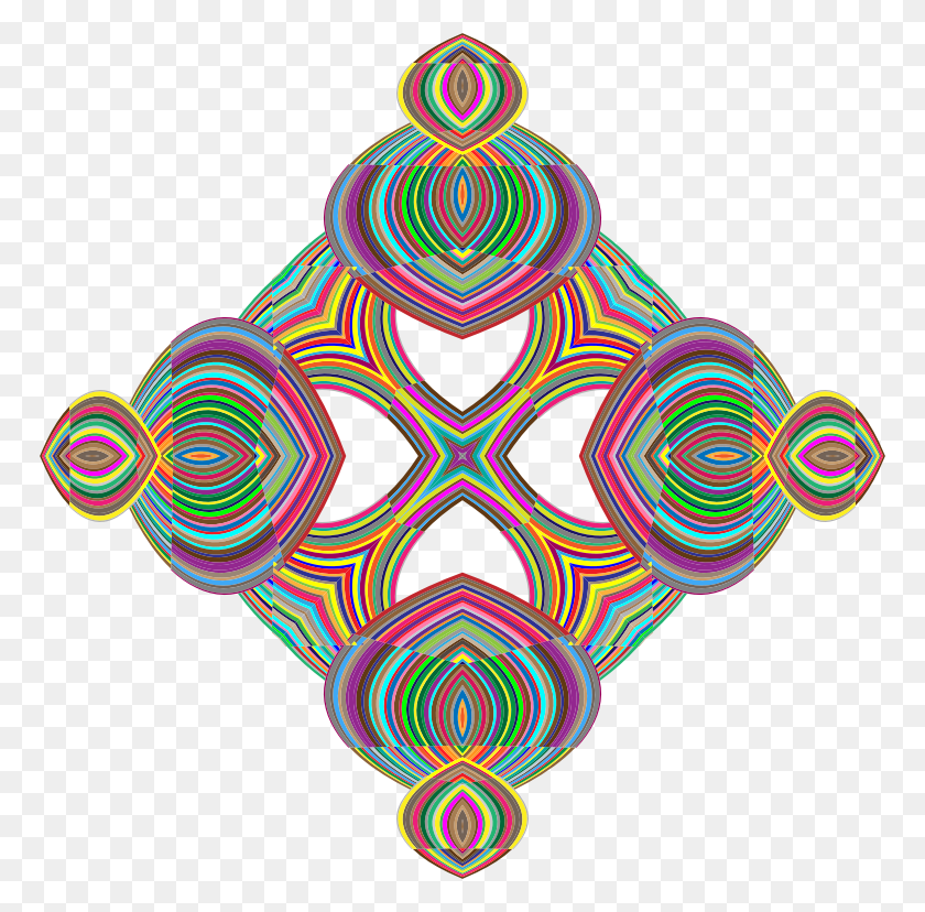 768x768 Symmetry Pink M Circle, Ornamento, Patrón, Fractal Hd Png