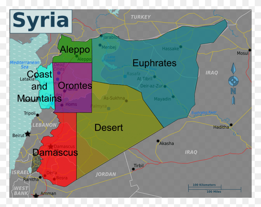 1000x781 Сирия Идея Сирийский Регион, Участок, Карта, Диаграмма Hd Png Скачать