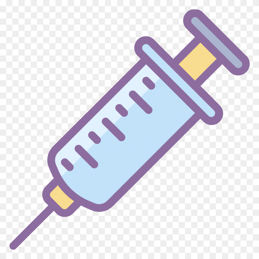 1566x1567 Syringe Clip Art Black And White, Injection HD PNG Download