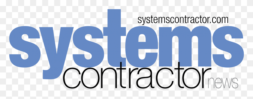 2191x755 Systems Contractor News Logo Transparent Electric Blue, Text, Alphabet, Number HD PNG Download