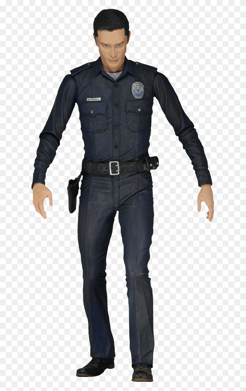 625x1272 T 1000 In Police Disguise 7 Action Figure Terminator Genisys T 1000 Neca Toys, Pants, Clothing, Apparel HD PNG Download