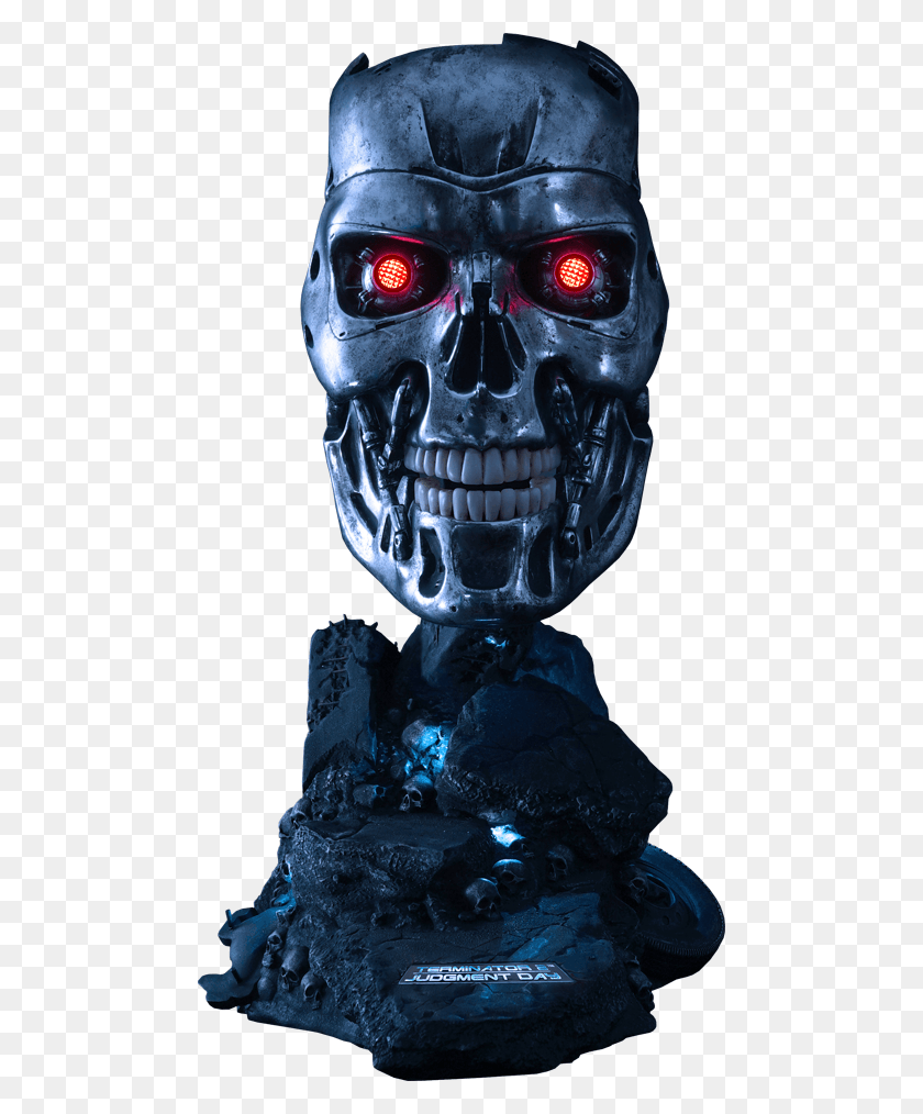 480x954 T 800 Endoskeleton Life Size Bust Bust By Purearts Terminator 2 T800 Endoskeleton, Helmet, Clothing, Apparel HD PNG Download