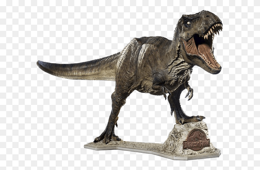 607x491 Descargar Png T Rex Estatua De Escala 110 Transparente Trex, Dinosaurio, Reptil, Animal Hd Png