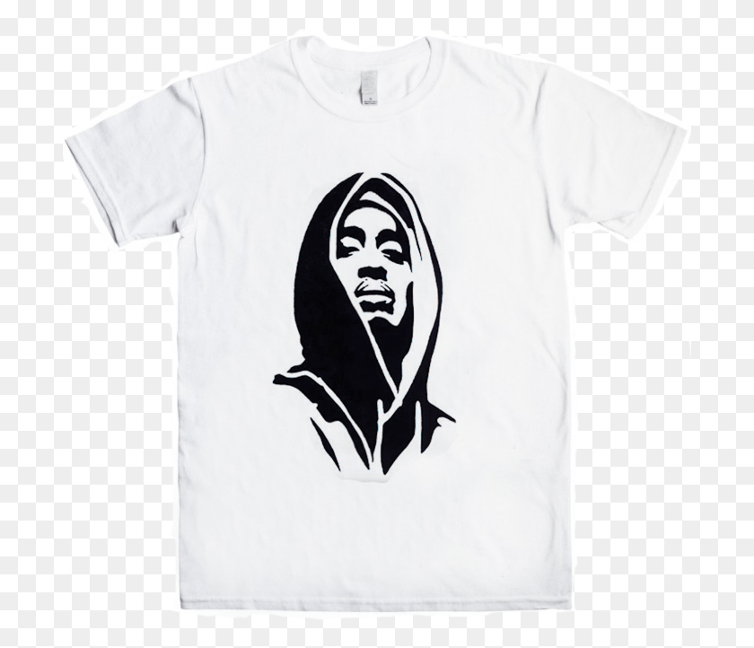 701x662 T Shirt 2pac Black And White, Clothing, Apparel, T-shirt HD PNG Download