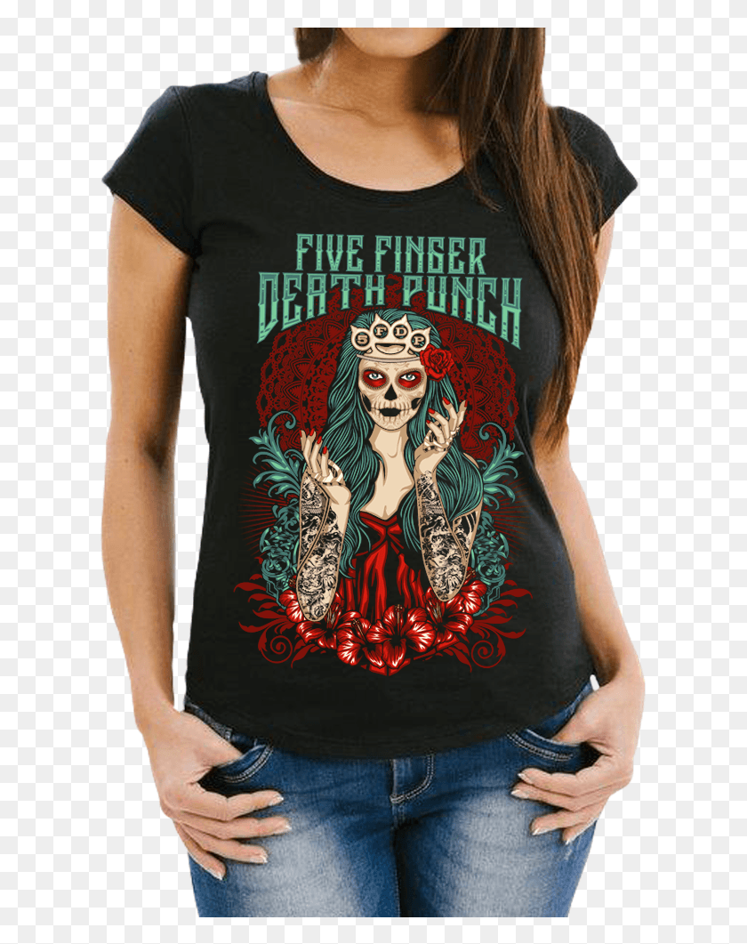 615x1001 T Shirt Five Finger Death Punch, Clothing, Apparel, Skin HD PNG Download