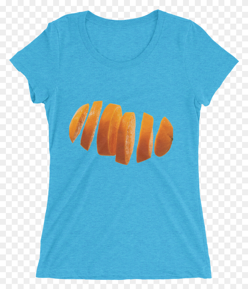 798x939 Camiseta Con Diseño De Rodajas De Naranja Para Mujer 1 Camiseta Activa, Ropa, Ropa, Camiseta Hd Png Descargar